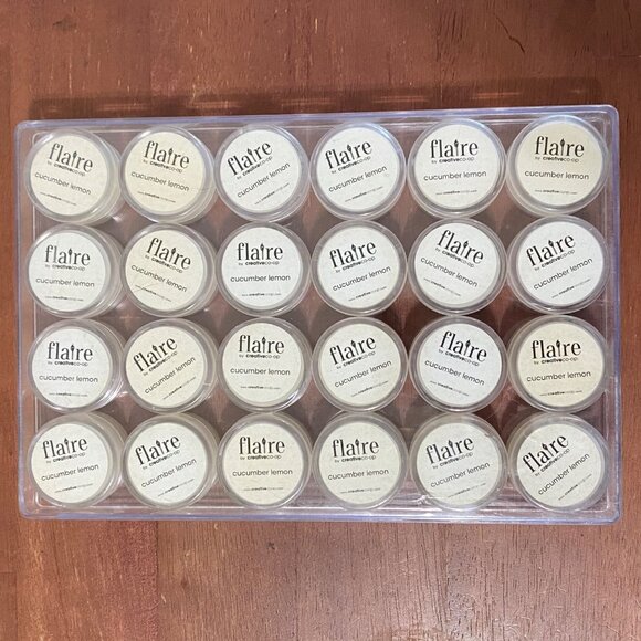 Flaire by Creative Co-Op Cucumber Lemon Scent Sample Wickless Candle Lot of 24 - Picture 2 of 4